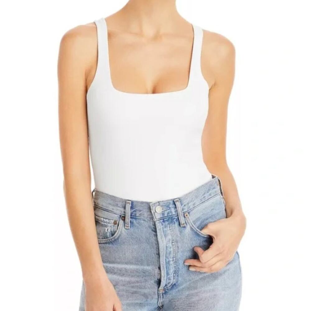 Good American White Scuba Modern Tank Bodysuit Size 5X NWOT